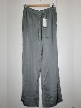 Vince Wide Leg Pants in Sage Gray